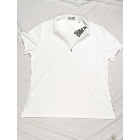Callaway Polo Shirt Mens XL White Fabric Opti-Dri Performance Golf NWT - Picture 1 of 9
